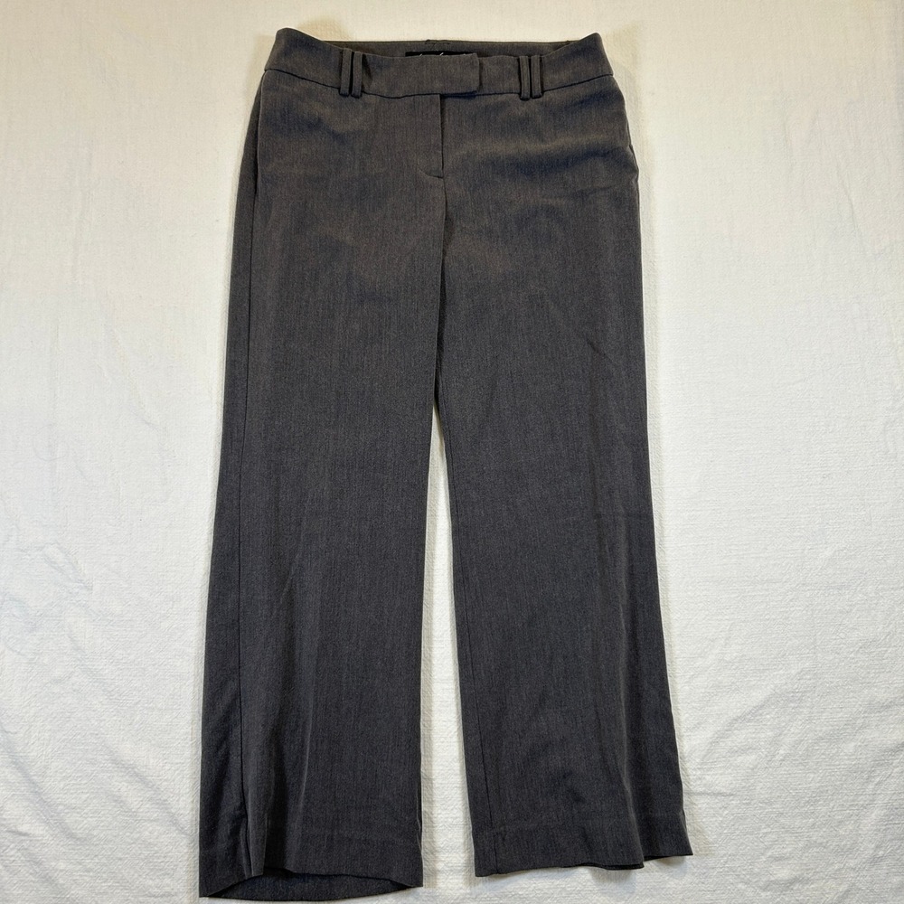 Gloria Vanderbilt Womens Dress Pants Gray Wide Leg Trousers Size 10 Short